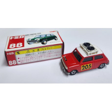 Tomica no 88 Orange Box Mini Cooper Monte Rally #205 Super Rare Made in China