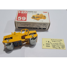 Tomica no 59 Dynapac CC21 ST Box Sticker not used Very Rare